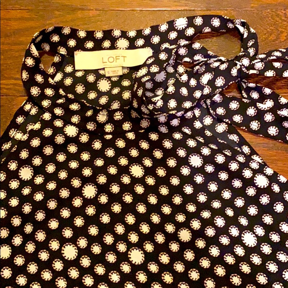 Loft tie-neck top